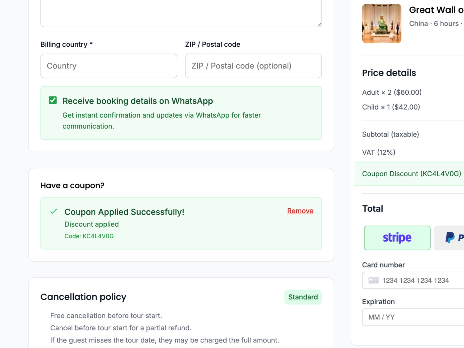 Travel planning for seasonal campaigns and coupons