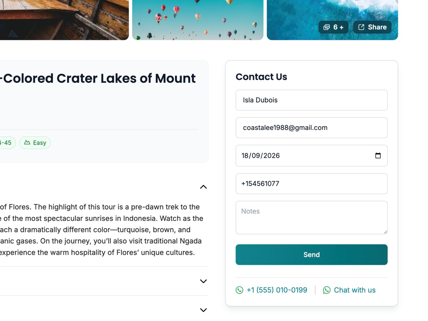 Private mountain lake tour landscape