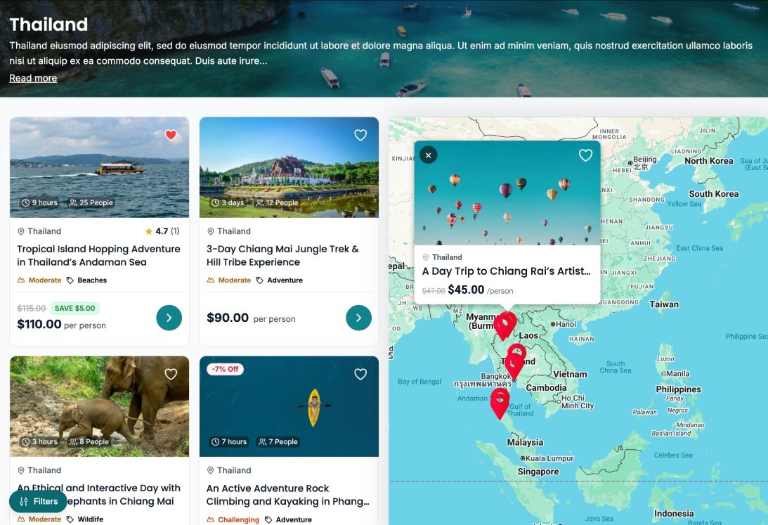 Coastal destination for marketplace tours