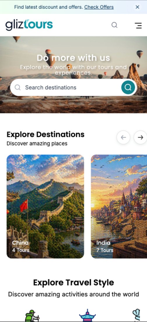 Placeholder — home and tour catalog on mobile
